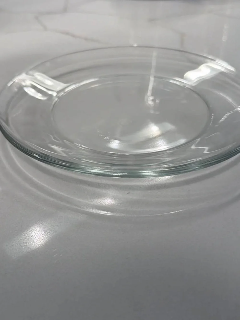 50 8” Clear Glass Serving Plate - Classic Transparent Dinnerware